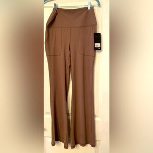 90 DEGREE BY REFLEX ALL DAY NUDE TECH FLAIR PANTS IN MOCHA NEW WITH TAGS XL
